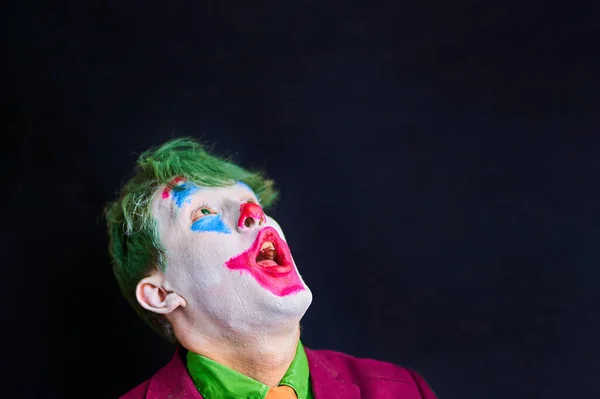 Uomo truccato da clown — Foto Stock