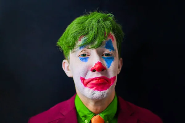 Uomo truccato da clown — Foto Stock