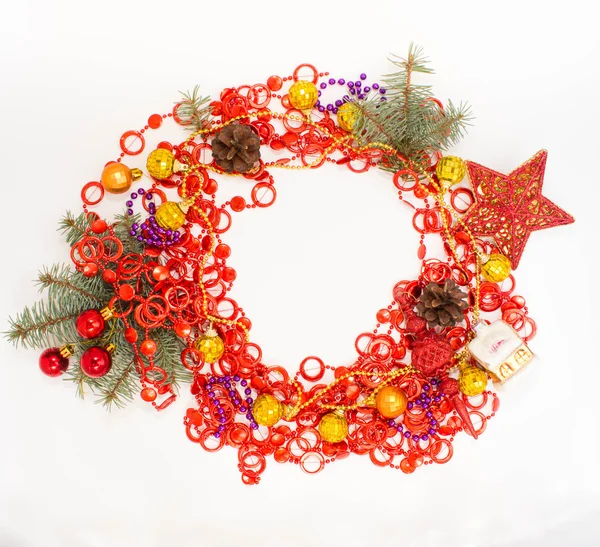 Christmas decorations on a white background. — Stock Photo, Image
