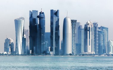 İş Merkezi Doha, Katar Batı Körfezi'görünümünü