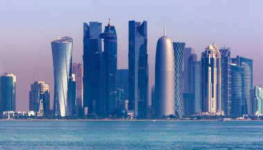 İş Merkezi Doha, Katar Batı Körfezi'görünümünü