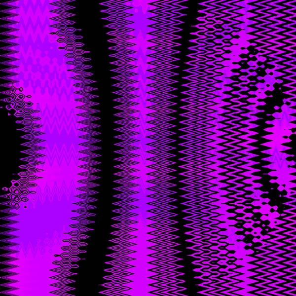 黑色背景上的紫色霓虹灯发光图案 带有闪亮灯光的摘要说明 模糊的神经元效应 明亮的矢量说明 — 图库矢量图片