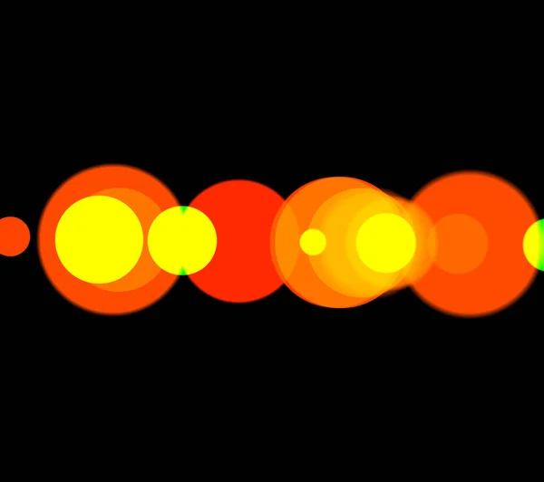 Glödande Glänsande Objekt Mörkret Flerfärgade Suddiga Fläckar — Stockfoto