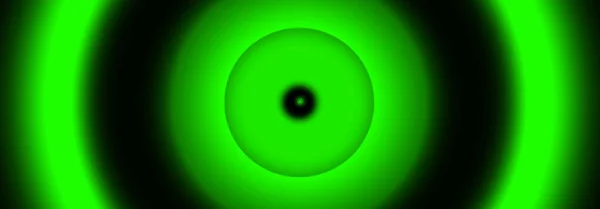 緑の背景に輝くオブジェクトをぼやけている 光沢のあるイラスト 輝くフレアの影響を持つ背景 抽象的な未来図 ワイドフォーマット — ストック写真