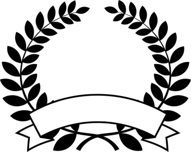 Dekorasyon için kurdeleli siyah defne çelengi