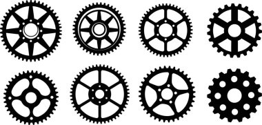 Endüstriyel kullanım için siyah dişli tekerlek koleksiyonu