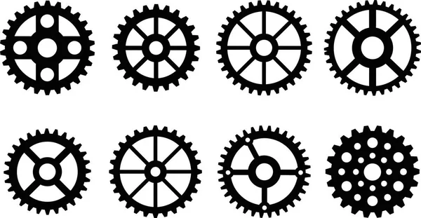 Endüstriyel tasarım için siyah dişli tekerlekleri