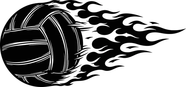 Alevli siyah beyaz voleybol