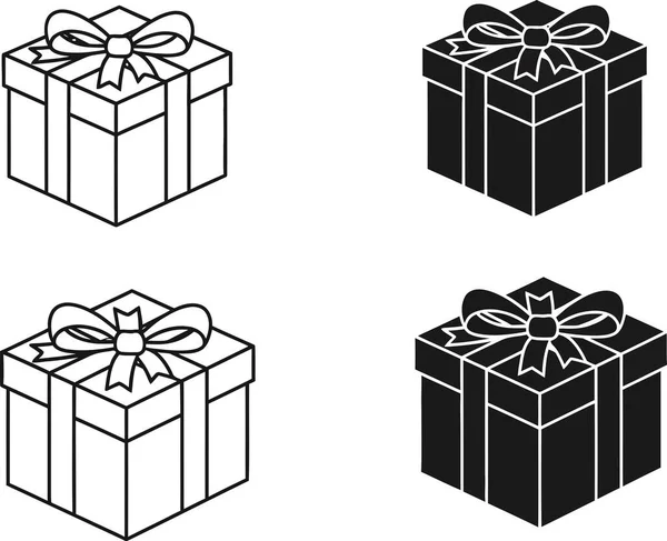 Noel için izometrik hediye kutusu simgesi çizimi