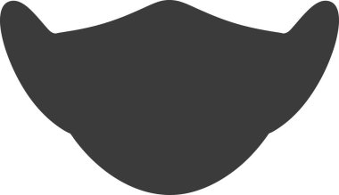 tıbbi yüz maskesi simgesi vektör silueti çizimi