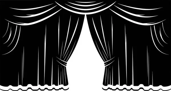 Zarif siyah beyaz perdelerin parlak beyaz arkaplanı gözler önüne sermesi