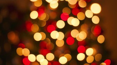 Parlayan Noel Işıkları Bokeh 4K Döngüsü Şenlik Videosu