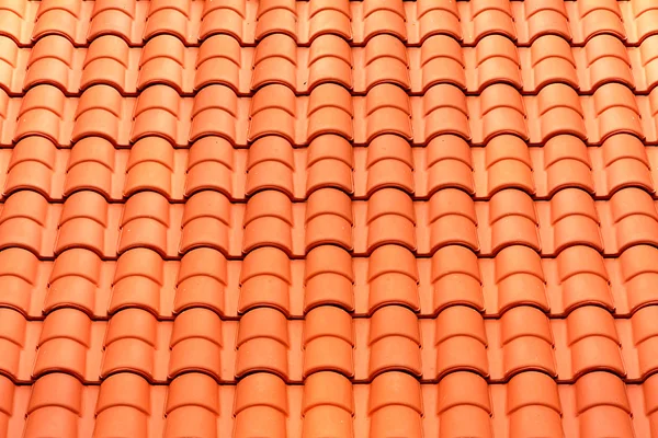 Pattern detail of orange ceramic roof tiles — Stock Photo, Image