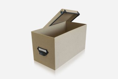 Beyaz açık bir karton kutu