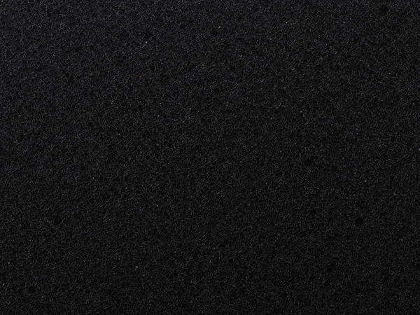 Mousse Noire Plate Texture Fond Éponge Caoutchouc — Photo