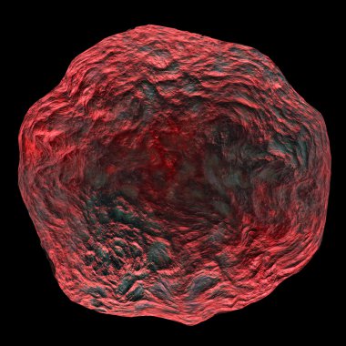 3D render bakteri virüs rastgele renk siyah arka plan üzerine izole içinde