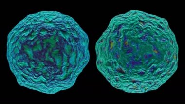 3d siyah arka plan üzerinde izole bakteri virüsü render.