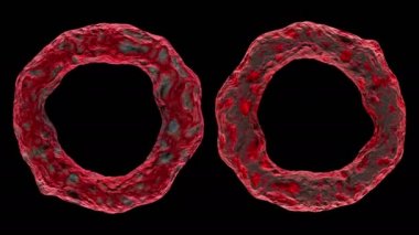 3d siyah arka plan üzerinde izole bakteri virüsü render.