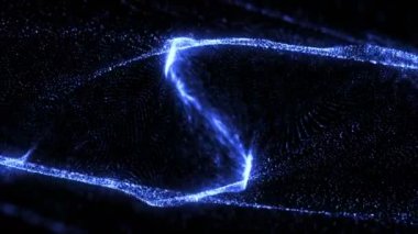 3D render parçacıklar noktalı