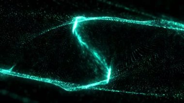 3D render parçacıklar noktalı