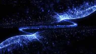 3D render parçacıklar noktalı