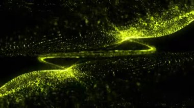 3D render parçacıklar noktalı