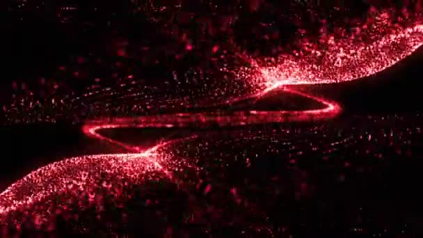 3D representación de partículas con puntos — Vídeos de Stock