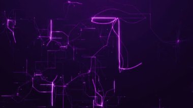 3D render arka plan ile Techlines