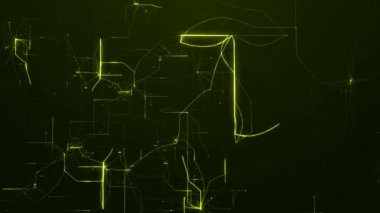 3D render arka plan ile Techlines