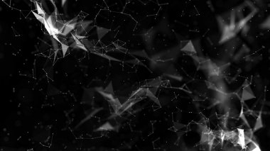 3D render soyut pleksus bağlantıları arka plan