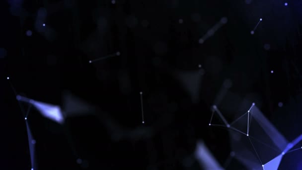 サイバネティック粒子の 3 d レンダリング抽象的なデジタル背景. — ストック動画