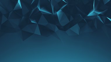 Soyut siyah 3d geometrik arka plan render.