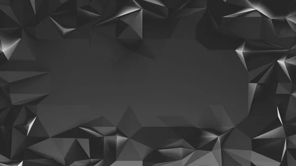 Abstract black 3d rendered geometric background.