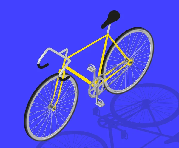 Иллюстрация вектора велосипеда с изометрической фиксированной передачей — стоковый вектор