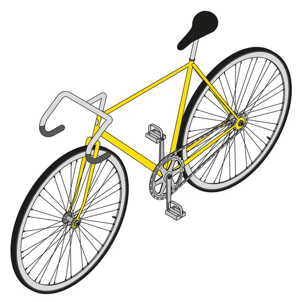 Isometrische fixed gear fiets vector illustratio — Stockvector