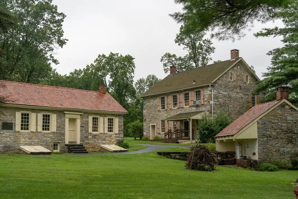 Hermosa Arquitectura Antigua Histórica Granja Conrad Weiser — Foto de Stock