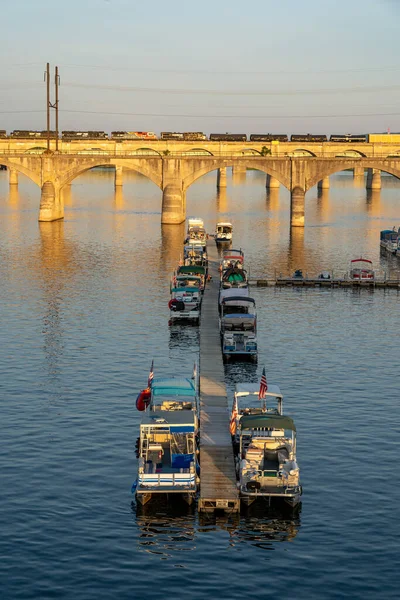 Bad Vid Kajen Susquehanna Älv Harrisburg — Stockfoto