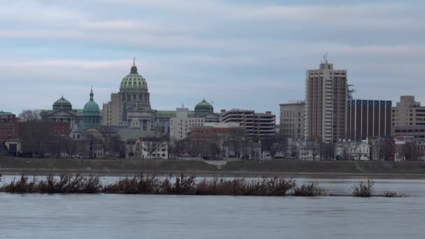 Harrisburg Pensilvania Enero 2021 Una Vista Capital Del Estado Harrisburg — Vídeos de Stock