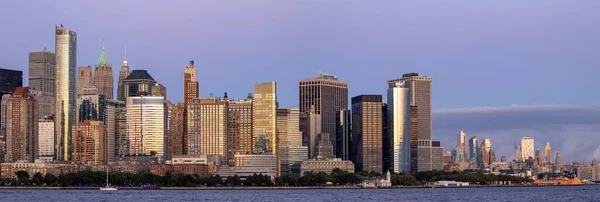 Нью Йорк Нью Йорк Вересня 2020 Вигляд Хмарочосів Острова Манхеттен — стокове фото