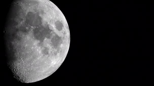 Time Lapse Moon Going Pale Blue Evening Sky — Stock Video