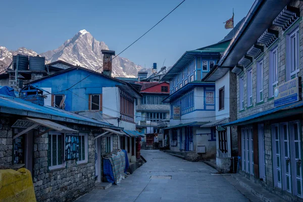 Lukla Νεπάλ Μαρτίου 2021 Μικρή Τουριστική Πόλη Lukla Στα Ιμαλάια — Φωτογραφία Αρχείου