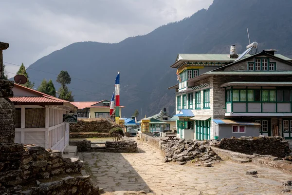 Lukla Νεπάλ Μαρτίου 2021 Ένα Μικρό Χωριό Στα Βουνά Του — Φωτογραφία Αρχείου