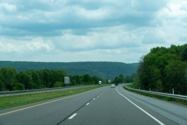 An Open Highway in the Hills of northern Pennsylvania.