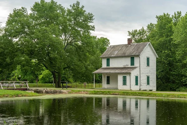 Das Haus Der Schleusenwärter Von Cheasapeak Und Ohio Canal Der — Stockfoto