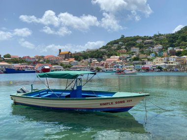 Aziz Georges, Grenada - 17 Haziran 2021: St Georges, Grenada körfezindeki tekneler.