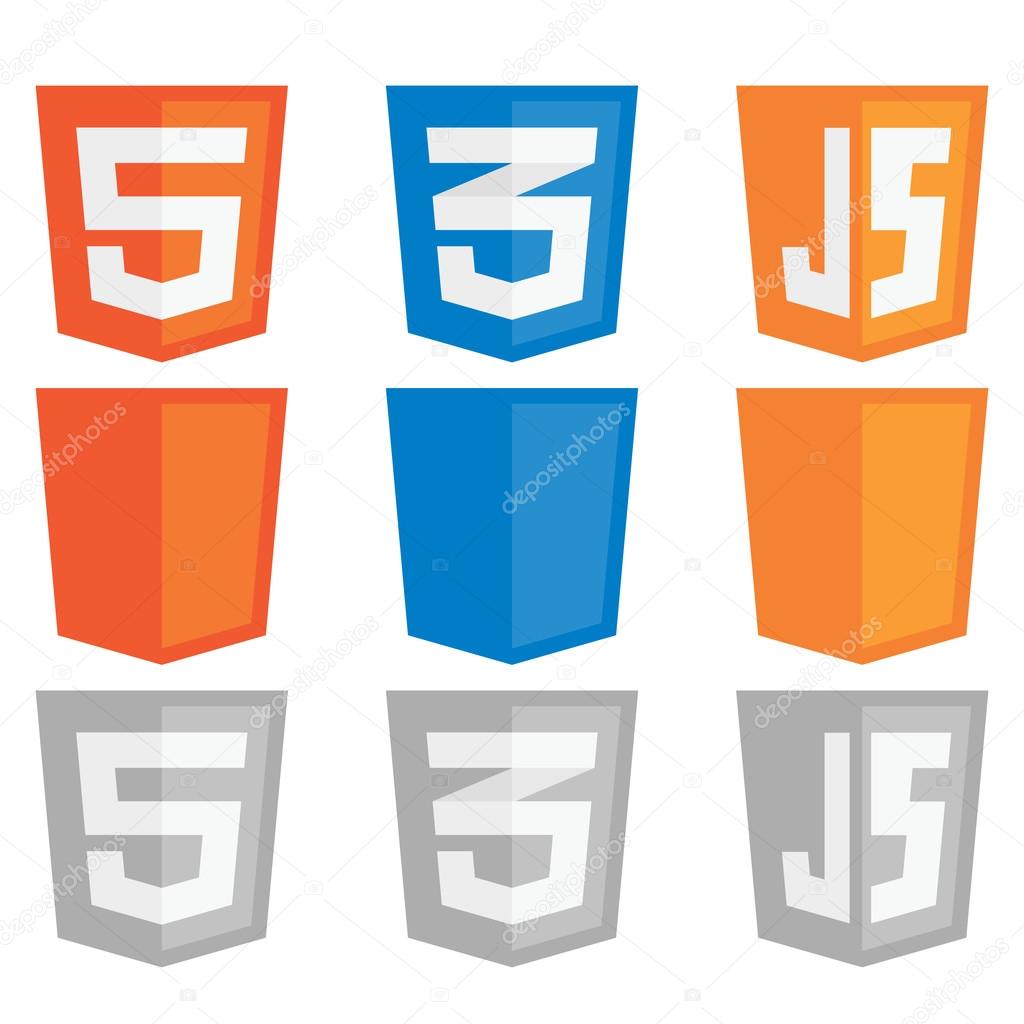 HTML5, CSS3, JavaScript — Stock Vector © JaskidGreen #116061536