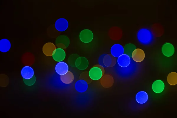 Abstract Background Multicolored Bokeh Black Background — Stock Photo, Image