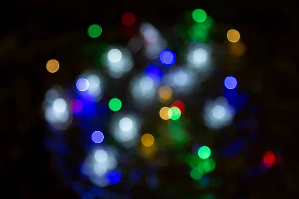 Abstract Background Multicolored Bokeh Black Background — Stock Photo, Image