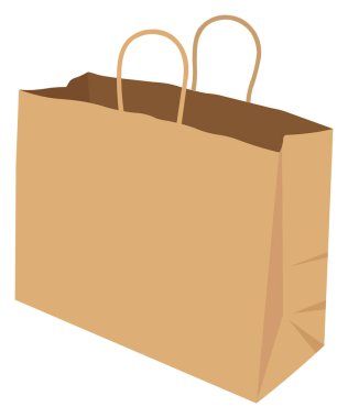 Çevre dostu alışveriş ve bakkaliye için geri dönüştürülmüş kahverengi kağıt poşet, markalaşma ve sürdürülebilir ambalaj çözümleri için mükemmel, basit ve yeniden kullanılabilir
