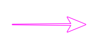 Minimal pink neon light arrow icon isolated on transparent background. Design elements PNG